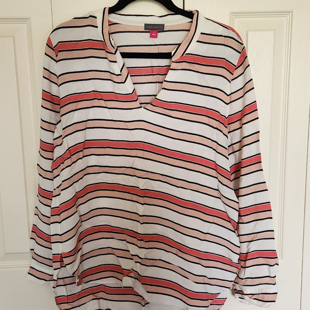 Vince Camuto Striped Tunic Top